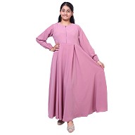Kids Umbrella cut abaya- Baby Pink
